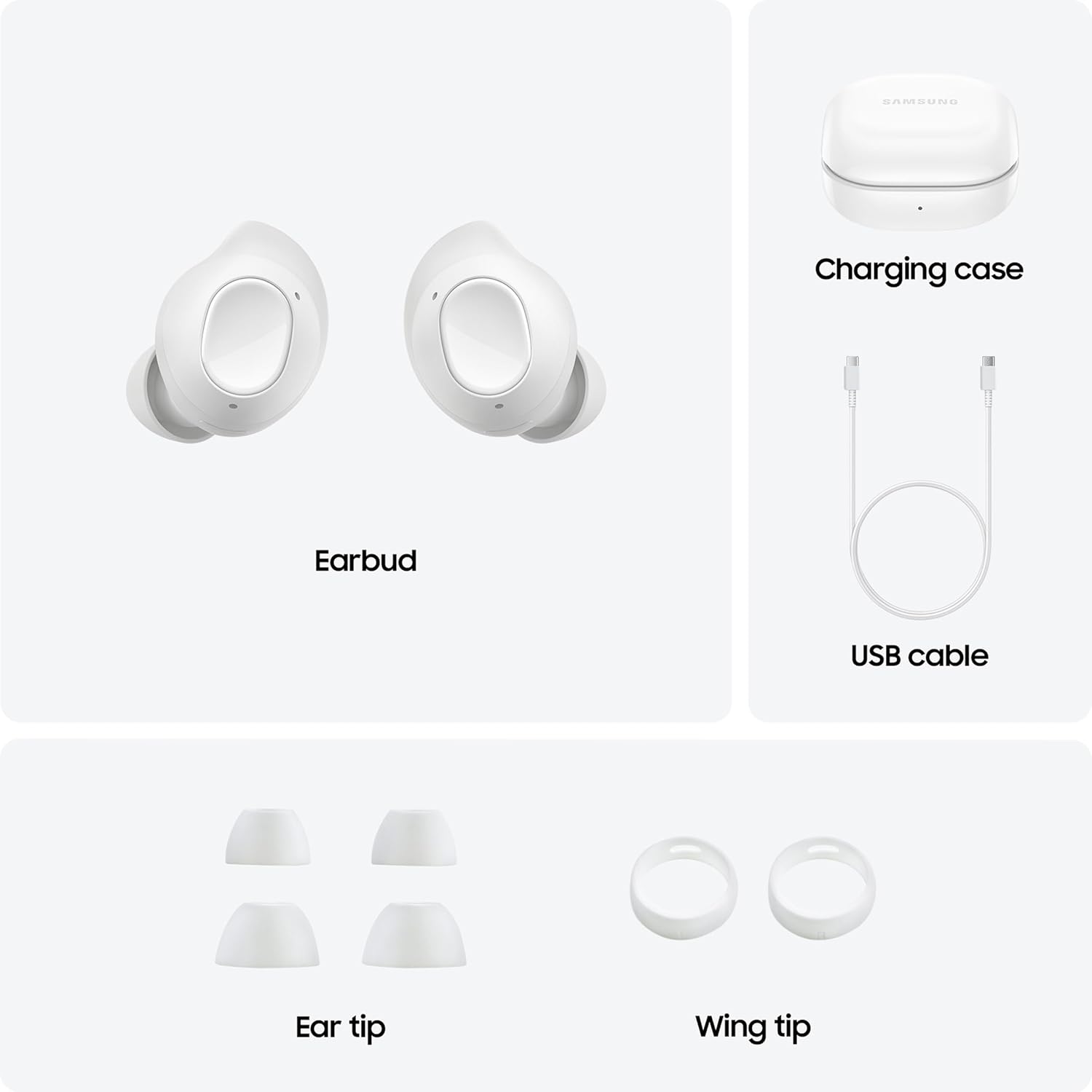 Buy Universal Electronics Limited,Samsung Galaxy Buds FE Wireless Earbuds, Active Noise Cancelling, Comfort Fit, White, 2 Year Manufacturer Extended Warranty (UK Version) - Gadcet UK | UK | London | Scotland | Wales| Near Me | Cheap | Pay In 3 | Headphones & Headsets
